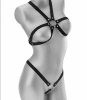 Ribbon chest tie two-piece set (black) 织带束胸两件套（黑色）