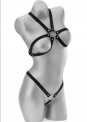 Ribbon chest tie two-piece set (black) 织带束胸两件套（黑色）