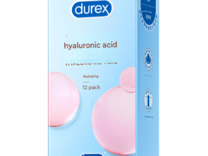 Durex Condoms with Hyaluronic Acid Lubricant - 12-Count for a Hydrating & Smooth Experience