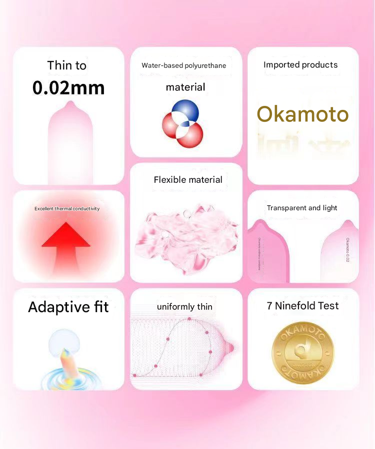 冈本聚氨酯-0.02透明水润 6片装(新)