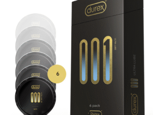 001 Extra Lubricated Aqua-Polyurethane Condoms - 6-Count, The Ultimate in Thinness & Smoothness