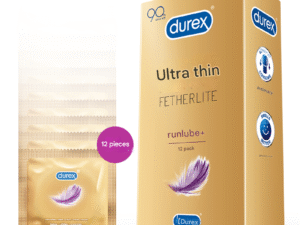 Durex 'Fetherlite' Extra Lubricated Thin Condoms - 12-Count Value Pack for Enhanced Comfort