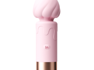 Moji 'Milkshake' Heart-Shaped Wand Massager - Powerful Vibrator with a Fun & Cute Design (Peach)