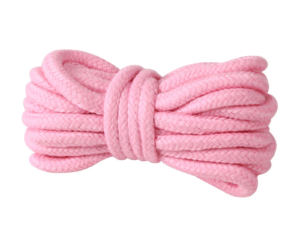 Qing Ge BDSM Bondage Rope (5-10m) - Soft Cotton Rope for Shibari & Restraint Play (Pink)