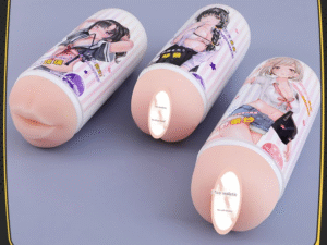 Moji x Ruri Minase Double-Ended Masturbator - 2-in-1 Vagina & Mouth/Anus Stroker